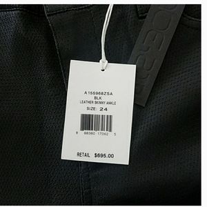 Joe's Jean's skinny leather pants size 24